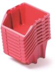 8 db 14, 4 x 11, 8 x 8, 4 cm-es tárolódoboz, piros