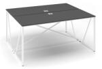  ProX asztal 158 x 137 cm, fedővel, grafit / fehér