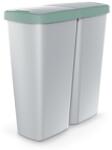 Prosperplast Szemetes DUO szürke, 50 l, zöld / szürke