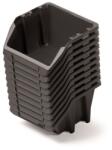 Prosperplast A készlet 10 db tárolódobozt tartalmaz, egyenként 18, 7 x 15, 8 x 11, 4 cm, fekete