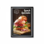 Jansen Display Clapram A4, éles sarok, profil 25 mm, fekete