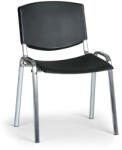  Design konferencia szék - króm lábak, fekete