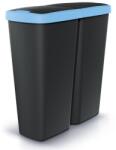 Prosperplast Hulladékgyűjtő DUO fekete, 50 l, kék / fekete