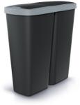 Prosperplast Szemeteskuka DUO fekete, 50 l, szürke / fekete
