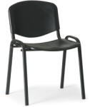  ISO műanyag szék - fekete lábak, fekete