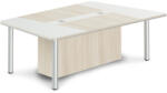  TopOffice Premium tárgyalóasztal III 240 x 162, 5 cm, világos akác / fehér