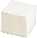 Bluering Kockatömb 8x8x6, 5cm, ragasztás nélküli, transzparens tartóban 80% fehérség Bluering® fehér (894450) - iroszer24