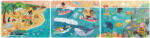 Hape Puzzle pentru copii Prietenii Oceanului (3 in 1) si joc storytelling (E1645A) - drool Puzzle