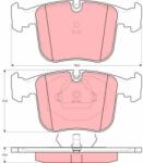 TRW set placute frana, frana disc TRW GDB1118 (GDB1118)