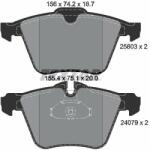 TEXTAR set placute frana, frana disc TEXTAR Q+ 2580301 (2580301)