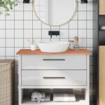 vidaXL Плот за баня 100x60x1, 5 см масивно дърво бук (356000)