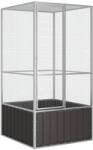 vidaXL Клетка за птици антрацит 111x107x211, 5 см поцинкована стомана (171548)