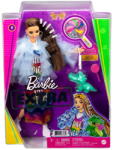 Mattel Barbie - Fashionista Păpușa Extra în palton curcubeu (GYJ78) Papusa Barbie