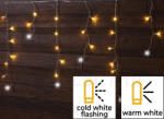 TRACON 250 LED karácsonyi sziporkázó jégcsap fényfüggöny 5+10 m kültéri/beltéri (CHRIOSC10WW)