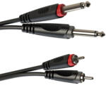 Roxtone - RACC150L6 2x6, 3 Jack - 2xRCA kábel, 6m - hangszerdepo