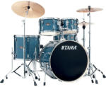 Tama - Imperialstar dobfelszerelés (22-10-12-16-14S") állványzattal, cintányérral és székkel, Hairline Blue - hangszerdepo