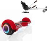 Smart Balance 6, 5 hüvelykes Hoverboard csomag standard üléssel, Regular Red PowerBoard PRO, kiterjesztett autonómiával és fehér ergonómikus hoverkarttal, Smart Balance