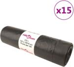 vidaXL Торбички за боклук с връзки 150 бр черни 240 л (155345)