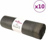 vidaXL Торбички за боклук с връзки 250 бр черни 60 л (155343)