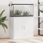 vidaXL Поставка за аквариум, бяла, 81x36x73 см, инженерно дърво (833623)