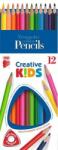 ICO Színes ceruza készlet, háromszögletű, ICO "Creative kids", 12 különbözõ szín (12 db)