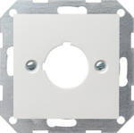 Gira ST55 fedlap nyomógombhoz átm. 22, 5mm fényes fehér központi fedlap fehér üres-jel IP20 műanyag GIRA (027203)
