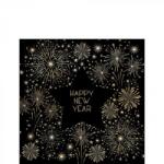 Ambiente Golden New Year papírszalvéta 25x25cm, 20db-os