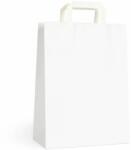  Punga hartie 260x140x320mm, alba, mâner plat (P2248)