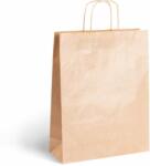  Punga hartie 320x120x410mm, natur, mâner răsucit (P1755)