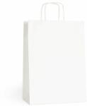  Punga hartie, 240x110x330mm, alba, mâner răsucit (P2247)