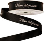 Valex Decor Nem felejtünk" feliratos ripsz szalag 20mm x 20m - Fekete (GX20-01)