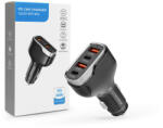 Haffner Quad szivargyújtó töltő adapter 2xUSB + 2xType-C bemenettel - 66W - Quad CC53-2A2C Car Charger PD 66W + QC 3.0 - fekete - bluedigital