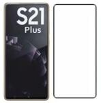 ALC MOBILE Folie protectie Premium compatibila cu Samsung S21 Plus, Full Cover Black, Full Glue, Sticla securizata, Black