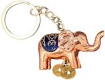 Breloc cu elefant și monede, amuletă feng shui pentru bani, metal