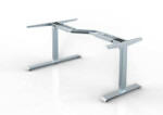 BeActive L-Shape Elektromos Állítható Asztalkeret-1600mm - 1800mm-Szürke (FAL-518-738)