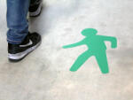 LeanGrip Walking man ipari jelölés, LeanGrip 0, 6mm vastag-328 x 500mm-Fluoreszkáló sárga (FAL-544-664)