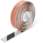 PermaGrip 1mm vastag Ipari Jelölőszalag veszélyre figyelmeztető-75mmx30m-Fehér-Fekete (FAL-35-256)