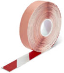 PermaGrip 1mm vastag Ipari Jelölőszalag veszélyre figyelmeztető-50mmx30m-Fehér-Piros (FAL-35-252)