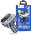 hoco. Bluetooth FM-transmitter/szivargyújtó töltő - 2xUSB + AUX + MP3 + PD30W + QC 3.0 - HOCO E75 - ezüst - bluedigital