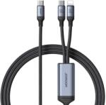 JOYROOM Cablu 2 în 1 speedy serie SA21-1T2 USB-C - USB-C / Lightning 100W 1, 5m negru (6941237100757)