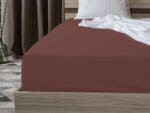  Cearsaf Jersey EXCLUSIVE cu elastic maro inchis 140 x 200 cm
