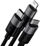 Baseus 3 az 1-ben USB-C / Lightning / Micro 1, 2 m-es USB-kábel, fekete
