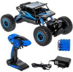 Kruzzel Masinuta off-road cu telecomanda, raza 50 m, roti cauciuc cu suspensii, 2, 4 GHz, 27x14x16 cm, albastru/negru