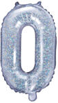 PartyDeco Balon din folie Mini - Litera O 35 cm holografic