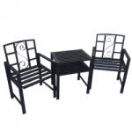VivaTechnix Set masa si 2 scaune pentru gradina VivaTechnix VMD-1046, metalice, 152 x 50 x 83 cm (VMD-1046)