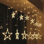 Solight LED de Crăciun în aer liber, stele, 3m lățime, 123LED, IP44, 3xAA, alb cald (1V227-4)