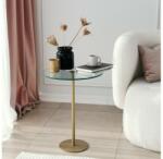 Asir Kisasztal SOCIAL 50x40 cm arany/átlátszó 552NOS1433 (AS1553)