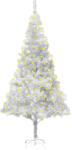 Brad crăciun artificial pre-iluminat/suport argintiu 180 cm pet (3077438)