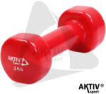 Aktivsport Kézisúlyzó vinyl Aktivsport 2 kg piros