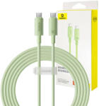 Baseus Cablu de incarcare rapida Baseus USB-C la USB-C Habitat Series 2m 100W (verde) P10360202631-01